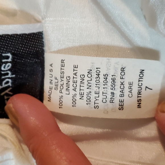 Tull lined New tagged vintage white babydoll Dress 7 - Picture 10 of 10